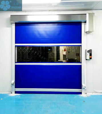                  Blue Rapid Industrial PVC Fabric High Speed Roller Shutter Door             